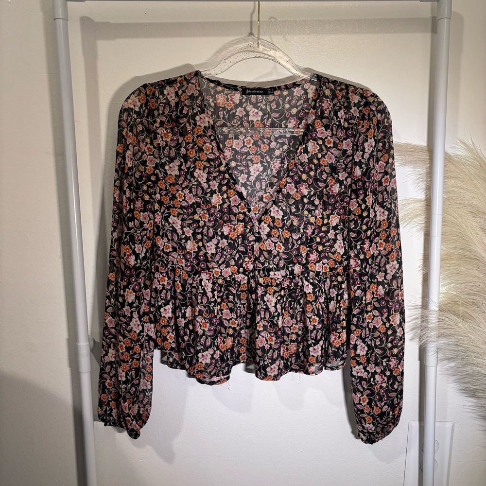 Stradivarius Multicolor Floral Blouse